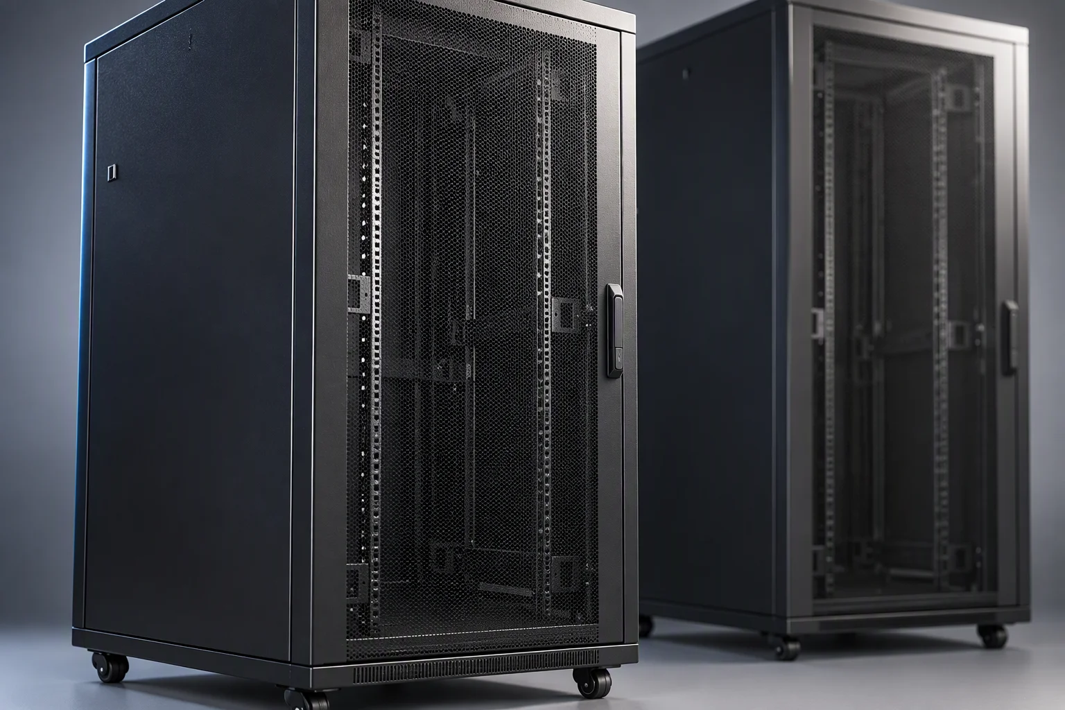 A rack built on our own line, photographed in the workshop